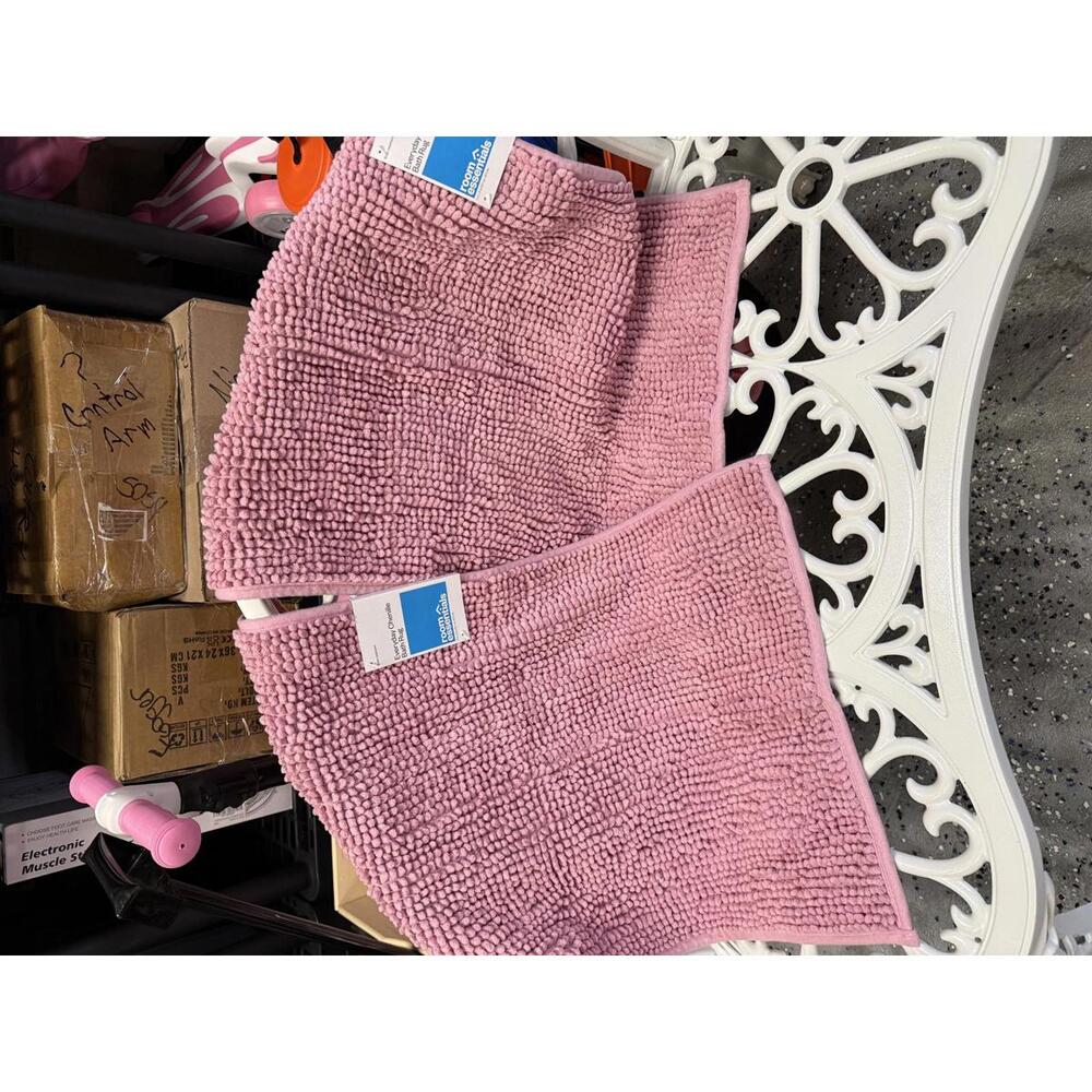Pink Chenille Bath or Room Rug - 17" x 24" - Qty (1)